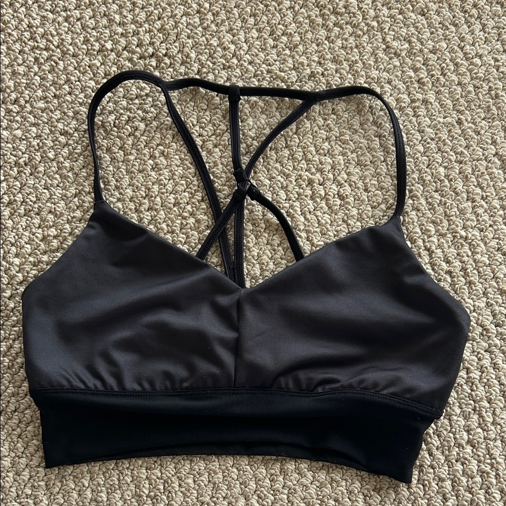 Alo Black Strappy Lavish Sports bra
